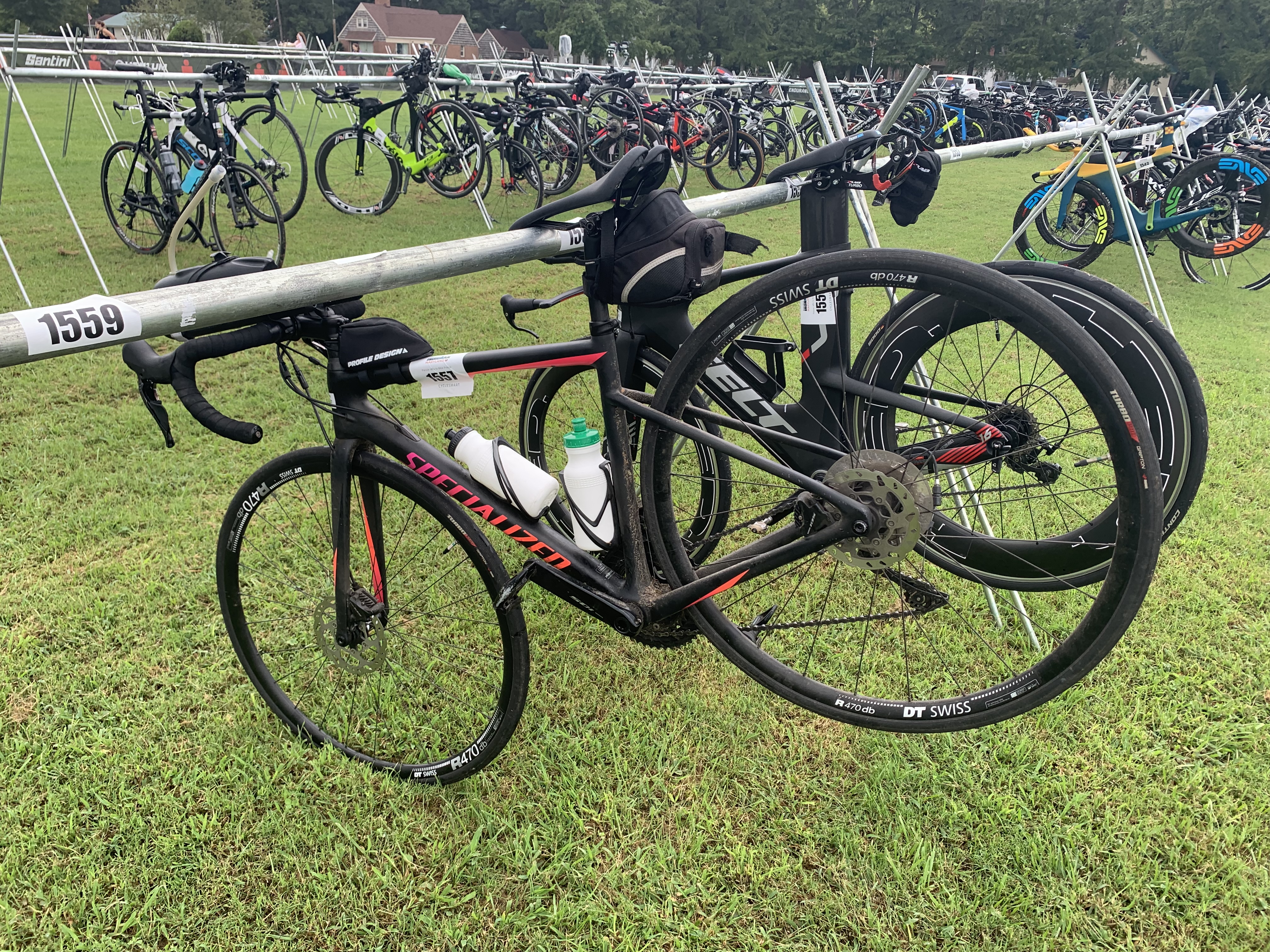 Bike racking for Ironman Maryland