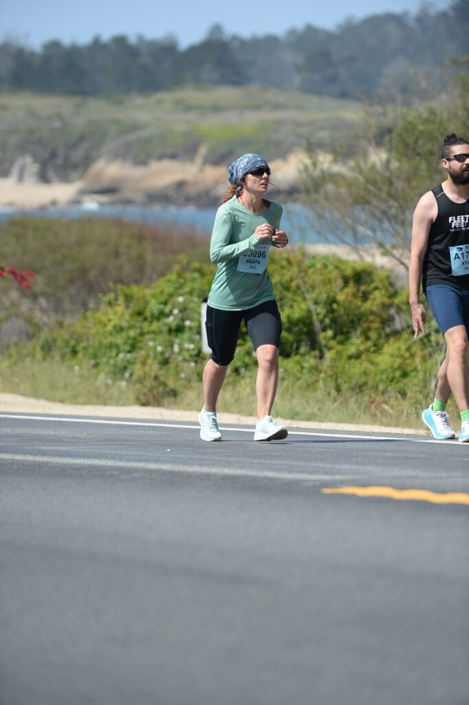 Last uphill of Big Sur Marathon