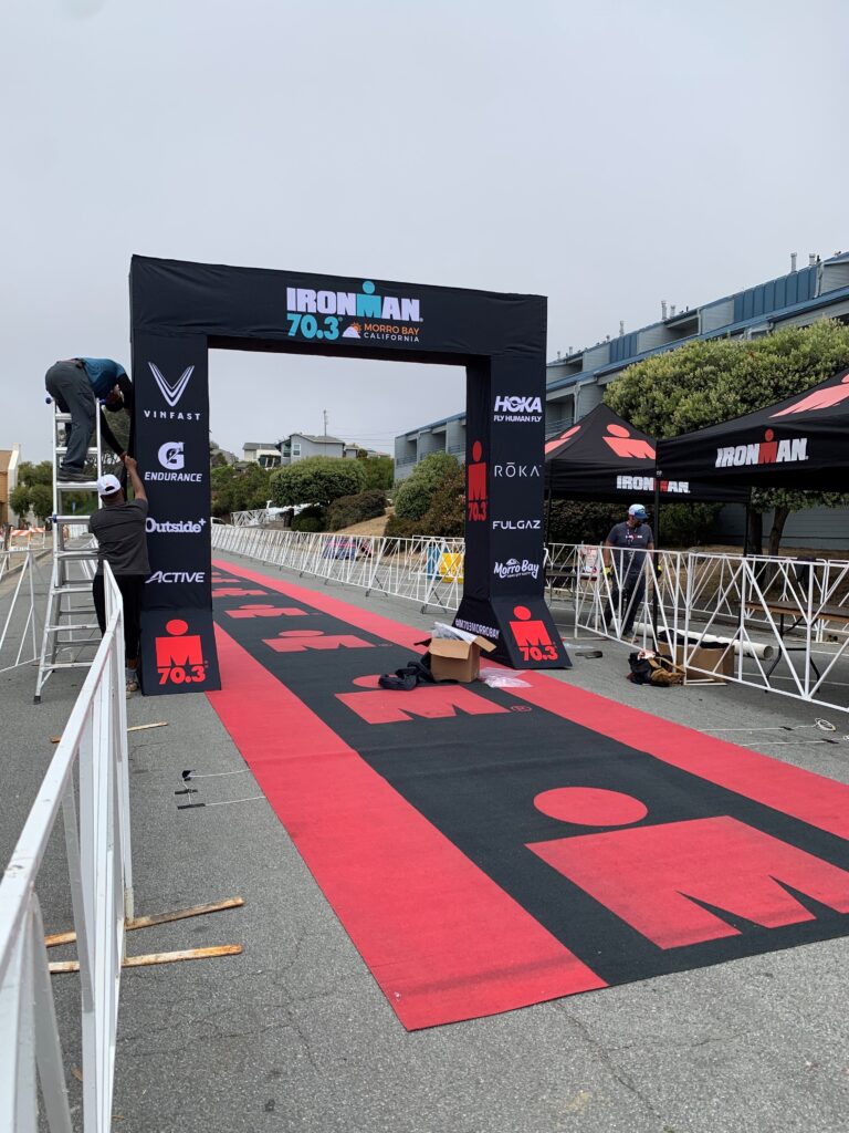 Ironman 70.3 Morro Bay finish line