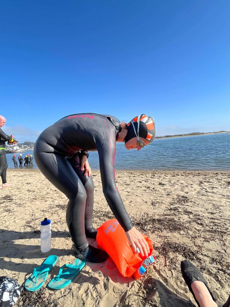 Going for a swim in Morro Bay